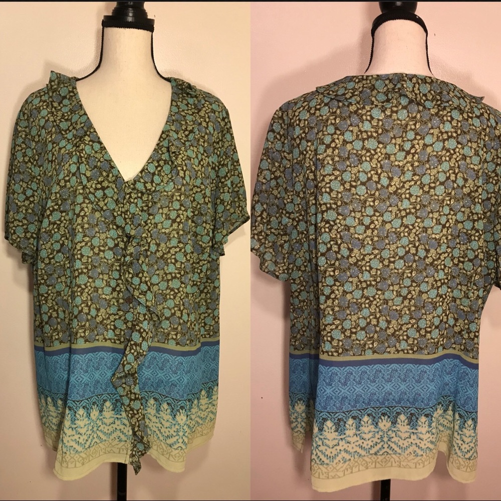 EMMA JAMES Women Button Down Shirt Blouse Sz 20W